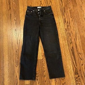 ZARA STRAIGHT LEG JEANS BLACK